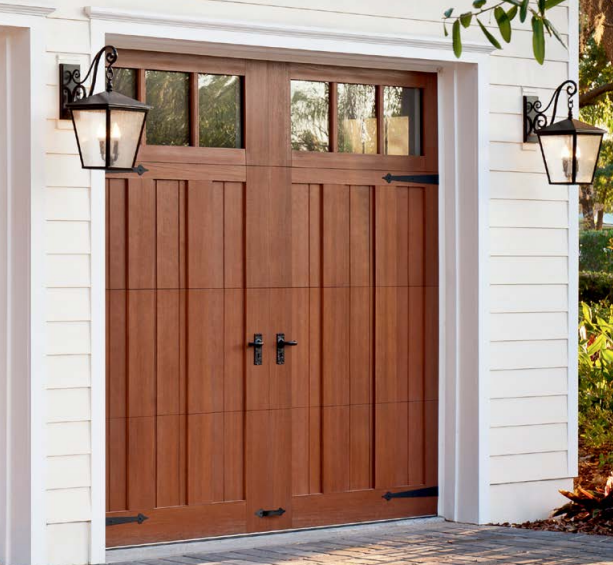 wooden garage door