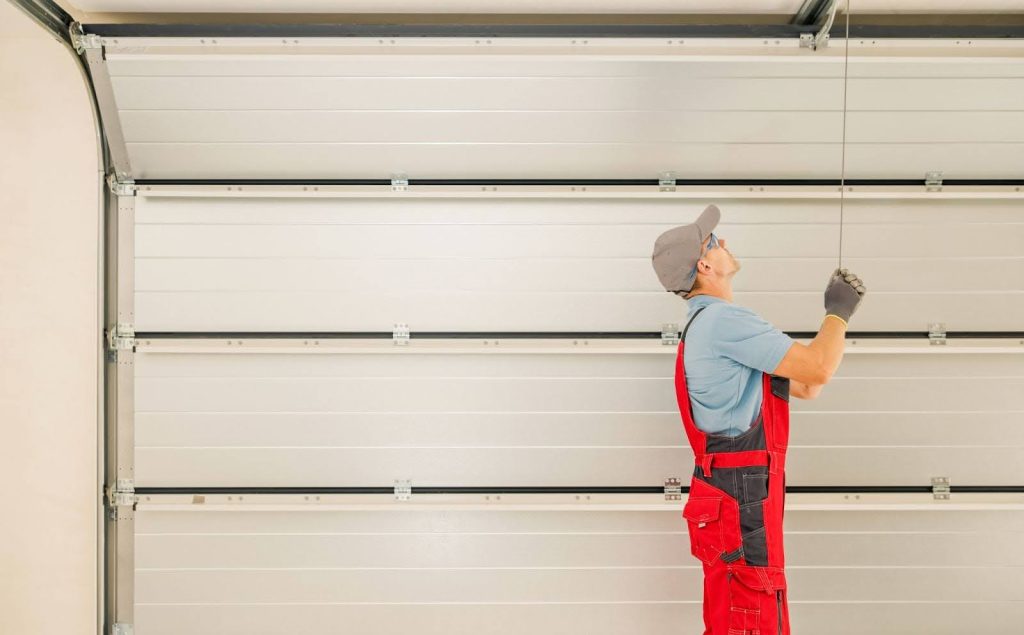 Garage Door professional working
